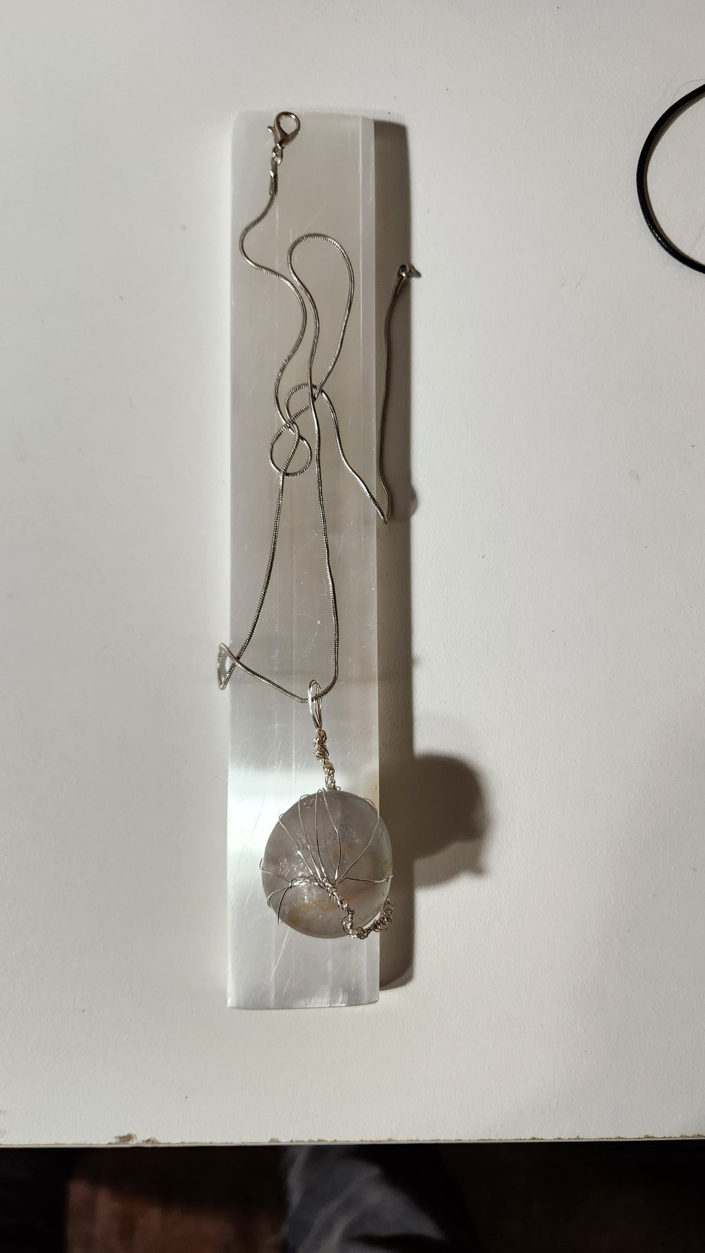 Rainbow Fluorite wire wrap tree necklace.